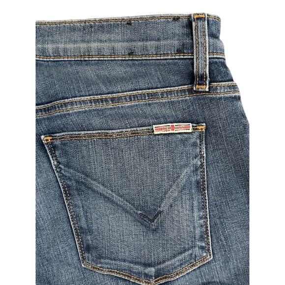 Hudson Womens Amelia Cuffed Knee Short Size 26 Denim Bermuda Jean Short Raw Hem - Picture 7 of 10